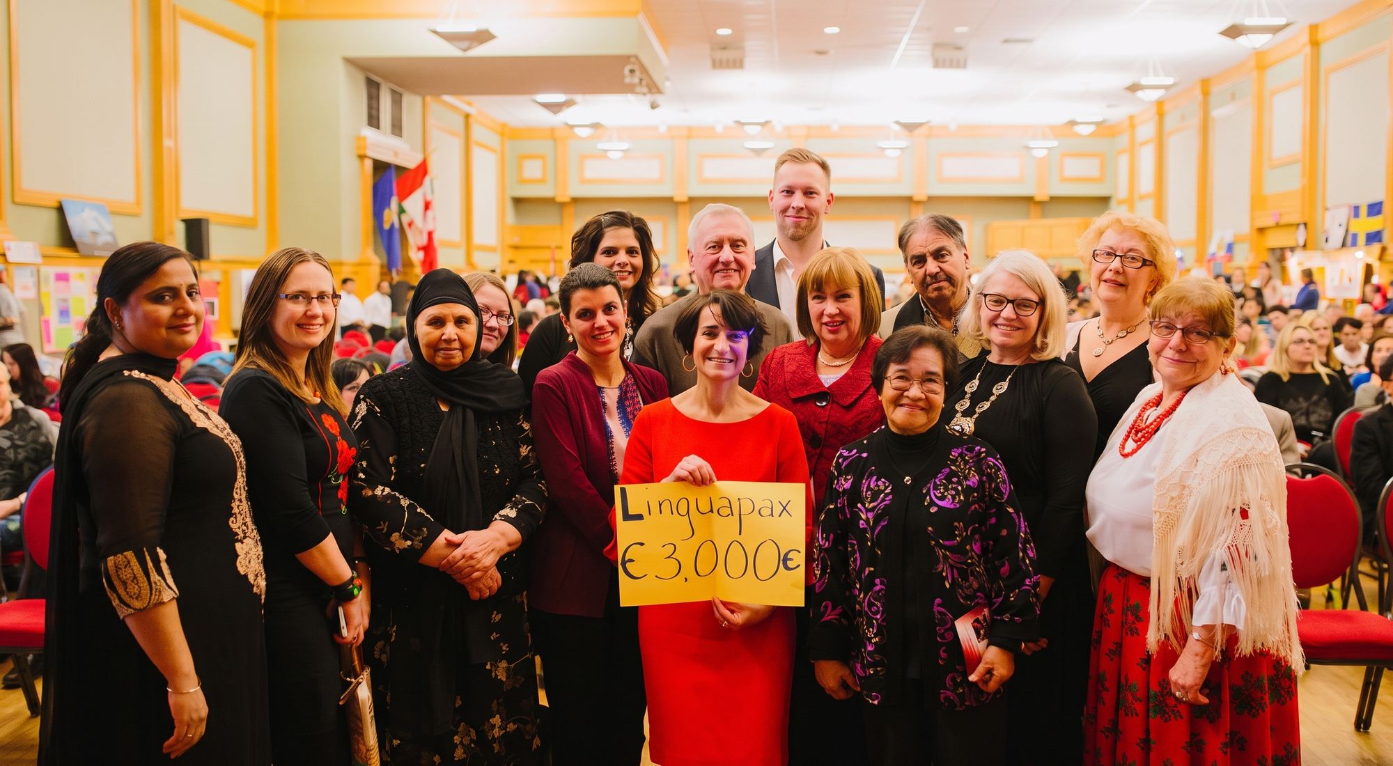 IHLA members and supporters gathered together at the Linguapax award celebration.